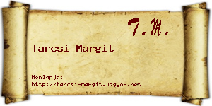 Tarcsi Margit névjegykártya